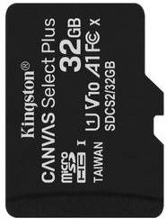 Kingston Canvas Select Plus microSDHC (UHS-1) 32Gb class 10 А1 (R-100MB/s) (adapter SD) (SDCS2/32GB)