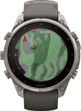 Garmin Fenix 9 Pro inReach Solar 47mm Titanium with Pebble Gray/Silver Gray Silicone Band (010-04338-00/01)
