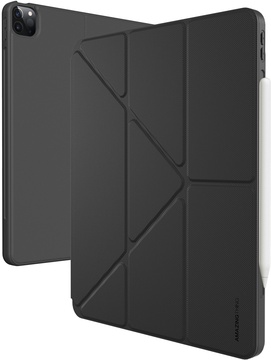 AmazingThing Anti-bacterial Protection Marsix Folio Case For iPad Pro 12.9'' (2020/2021) Dark Black