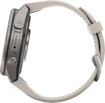 Garmin Fenix 9 Pro inReach 43mm Titanium with Fog Gray/Dark Sandstone Silicone Band (010-04335-80/81)