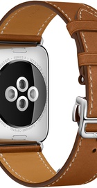 Apple Watch Hermes 42mm Series 2 Stainless Steel Case with Fauve Barenia Leather Single Tour Deployment Buckle (MNQ32)