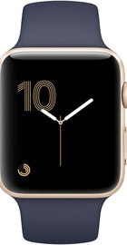 Apple Watch 38mm Series 2 Gold Aluminum Case with Midnight Blue Sport Band (MQ132)